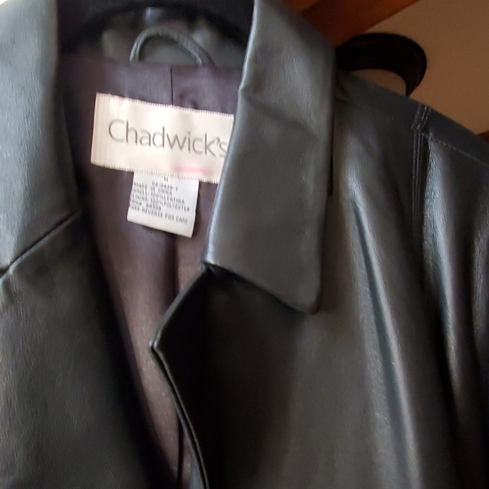 Ladies Black leather coat